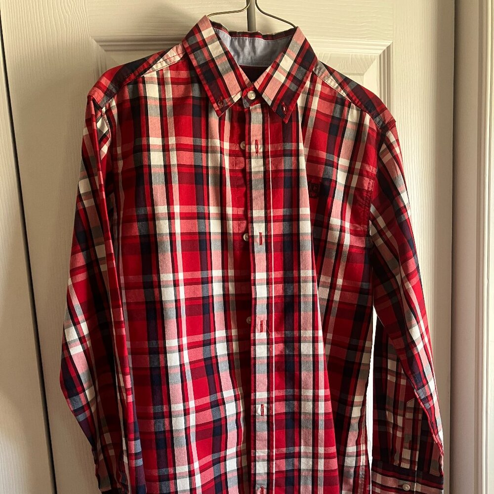 Boys Chaps Plaid Button Down Shirt